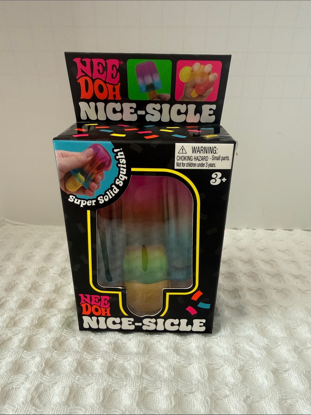NeeDoh Nice-Sicle Stress Sensory Squeeze Toy Súper Solid Squishy. New